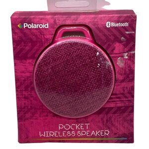 Polaroid Bluetooth Pocket Sized Wireless‎ Speaker Rechargeable Pink Barbiecore